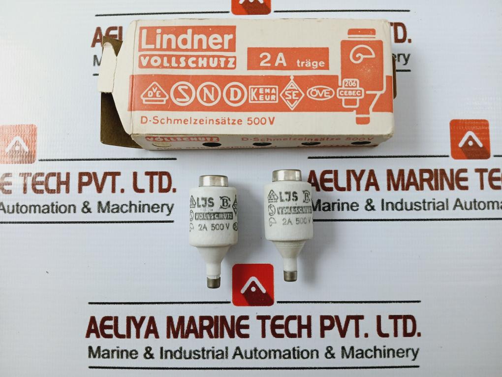 Lot of 5X Lindner 2A 500V Fuse