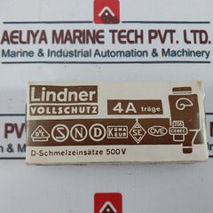 Lot of 5X Lindner Full Protection Fuse 4A 500V