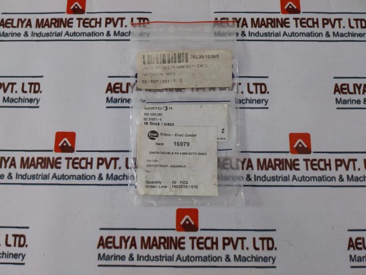 Lot of 5X Serto 6 Mm Compression Fittings Straight Panel Mount Union 16979