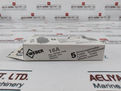 Lot of 5X WEBER DT II 16A GG 16A 500V Slow Blow Fuses 7 611919 017091