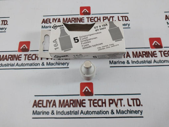 Lot of 5X WEBER DT II 16A GG 16A 500V Slow Blow Fuses 7 611919 017091