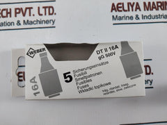 Lot of 5X WEBER DT II 16A GG 16A 500V Slow Blow Fuses 7 611919 017091
