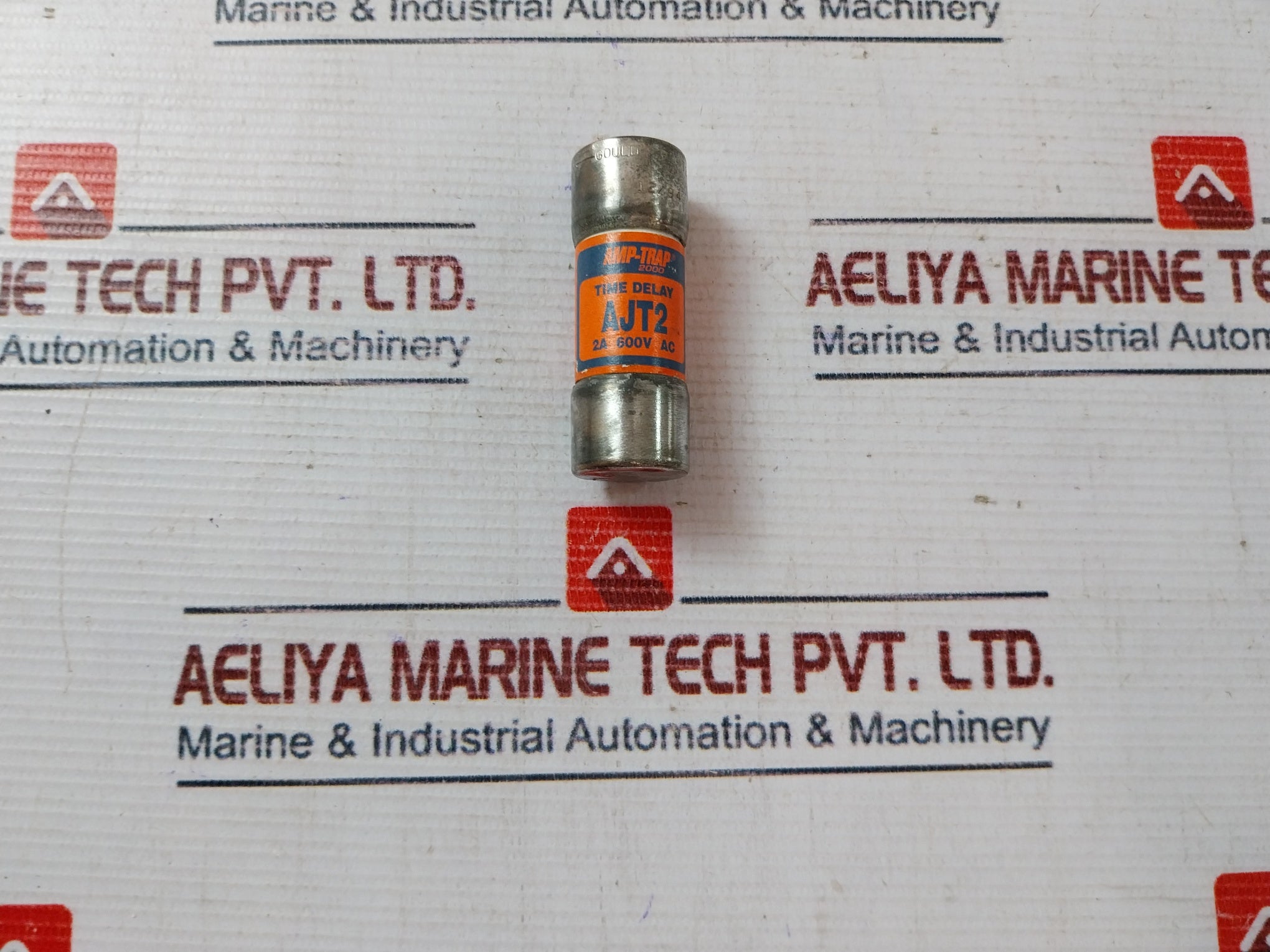 Lot of 6X AMP-TRAP AJT2 Time Delay Fuse 2A 600V AC