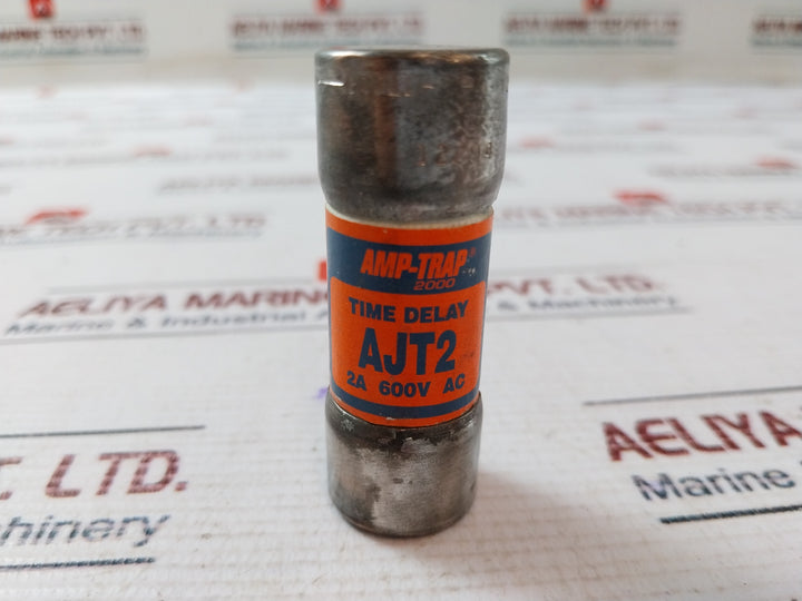 Lot of 6X AMP-TRAP AJT2 Time Delay Fuse 2A 600V AC