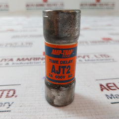 Lot of 6X AMP-TRAP AJT2 Time Delay Fuse 2A 600V AC