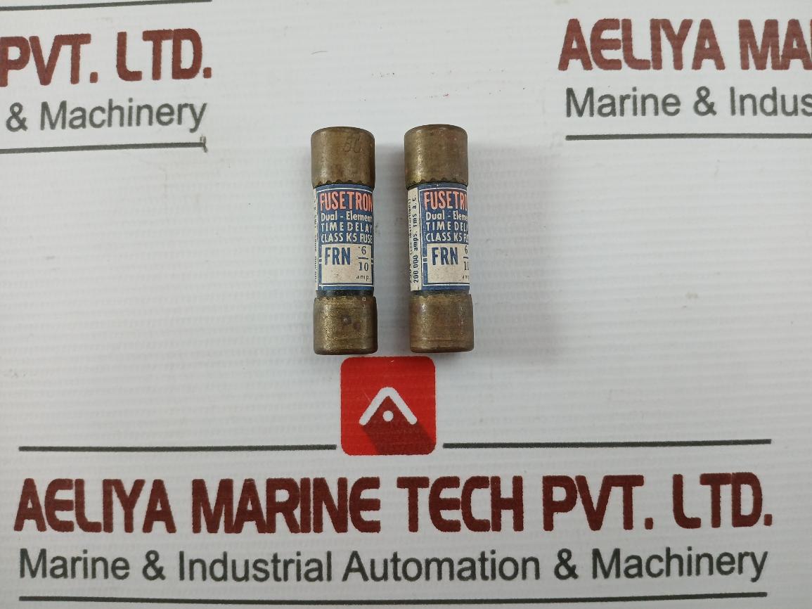 Lot Of 6X Bussmann Frn 6/10 Amp Time Delay Fuse 250V Class K5