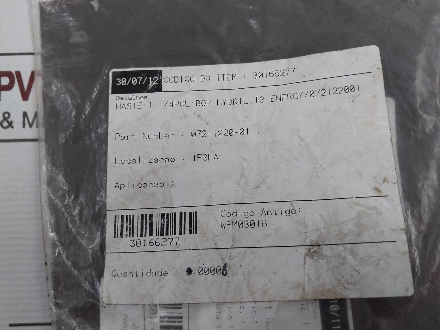 Lot Of 6X Hydril 072-1220-01 Packing Stem Seal 1.25