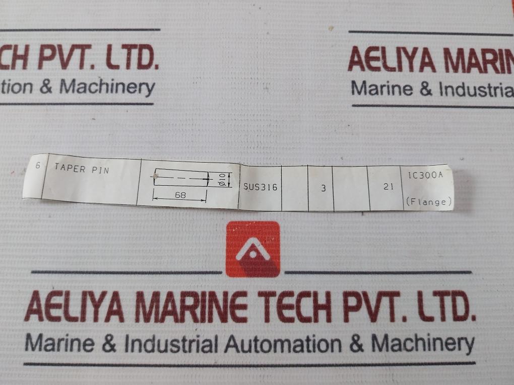 Lot Of 6X Ic300A Taper Pin Sus316 10X68