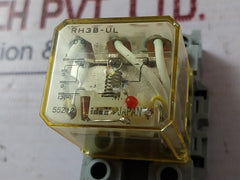 Lot of 6X IDEC RH3B-UL Relay with Base 10A 120VAC