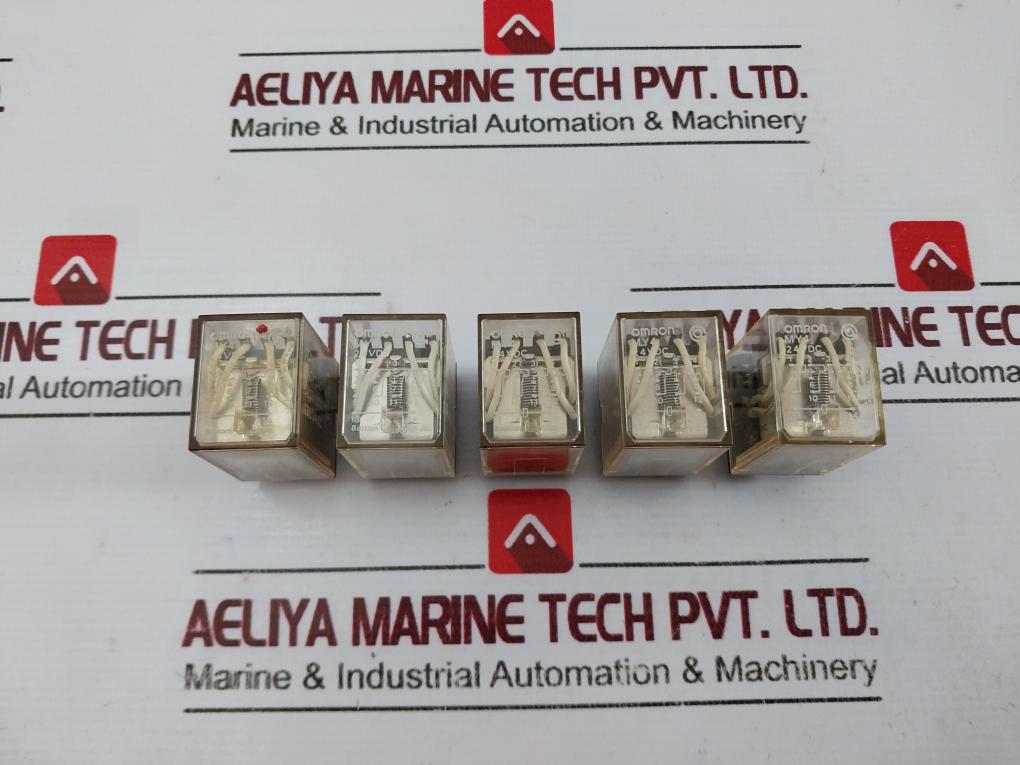 Lot of 6X OMRON MY4 General Purpose Relay 40VAC 28VDC 5A