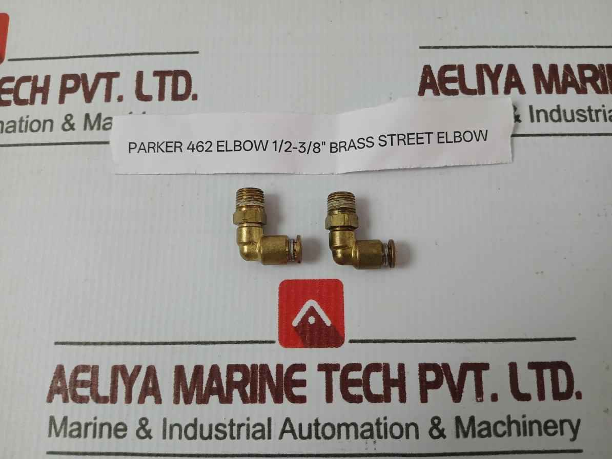Lot Of 6X Parker Brass Street Elbow Lube 4 462 Elbow 1/2-3/8”
