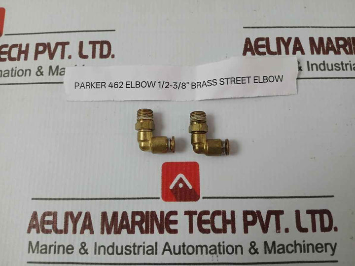 Lot Of 6X Parker Brass Street Elbow Lube 4 462 Elbow 1/2-3/8”
