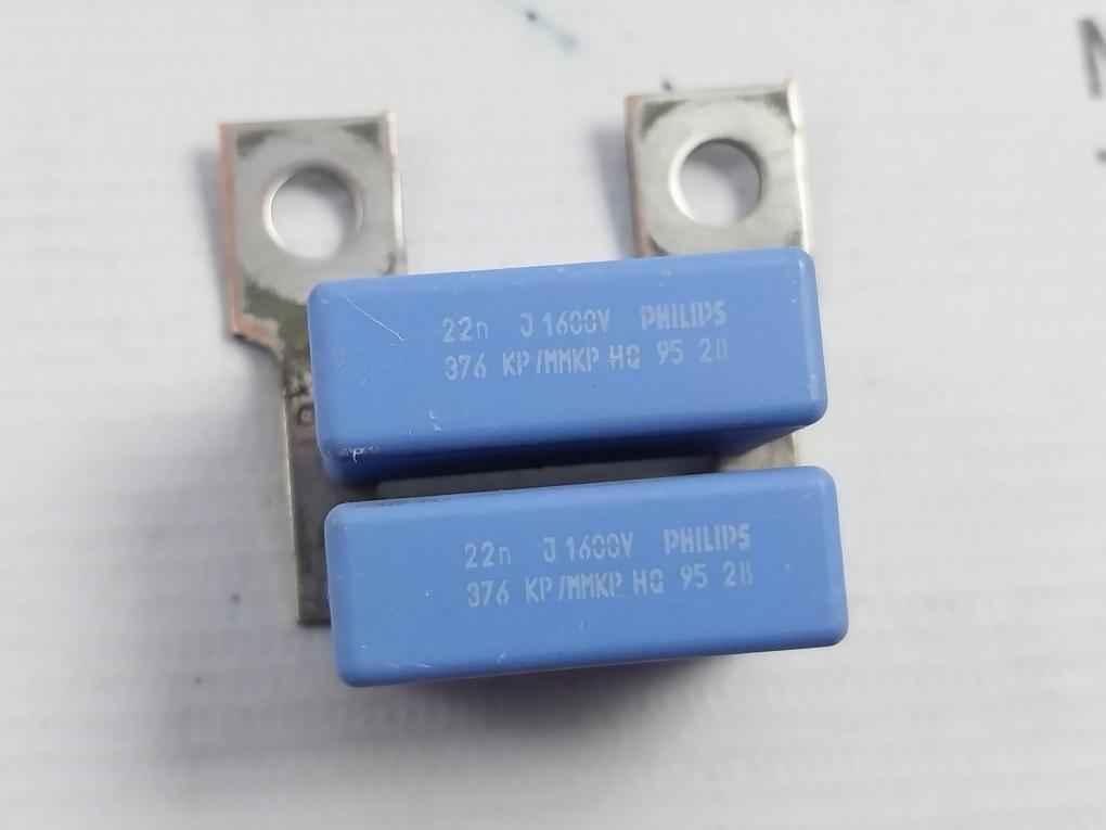Lot Of 6X Philips 376 Kp/Mmkp Capacitor 22N J 1600V Hq 95 28