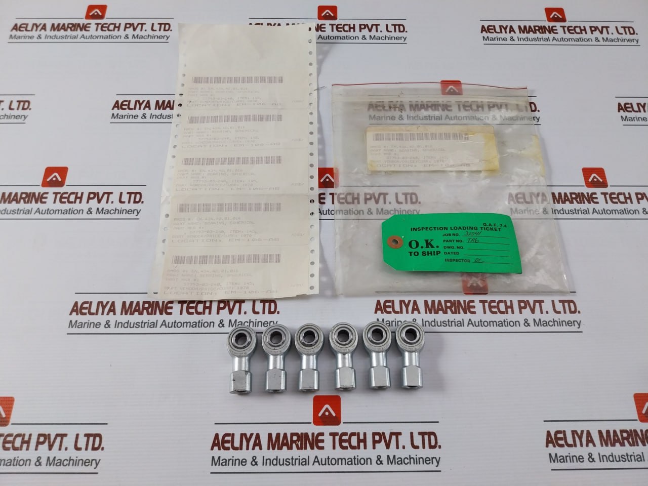 Lot of 6X SEALMASTER TR-6 Spherical Bearing