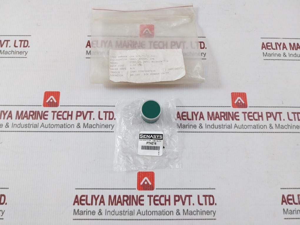 Lot Of 6X Senasys Pthz16 Green Push Button Switch