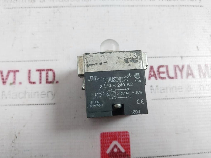 Lot of 6X Teknic 2LHLR Metallic LED Indicator 240 AC