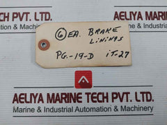 Lot Of 6X W3-c-035-15-7 Linings, Centrifugal Brake, 3/16 Thickness