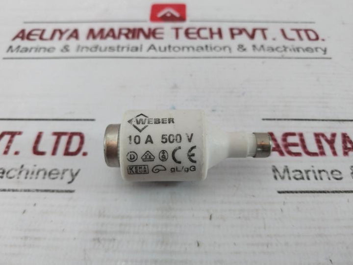 Lot of 6X WEBER Fuse Link 10A 500V GL/GG