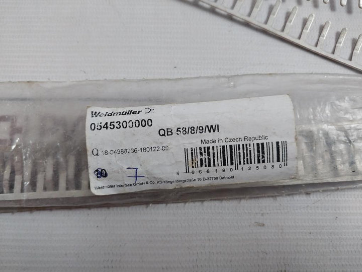 Lot of 6X WEIDMULLER 0545300000 Cross Connector QB 58/8/9/WI