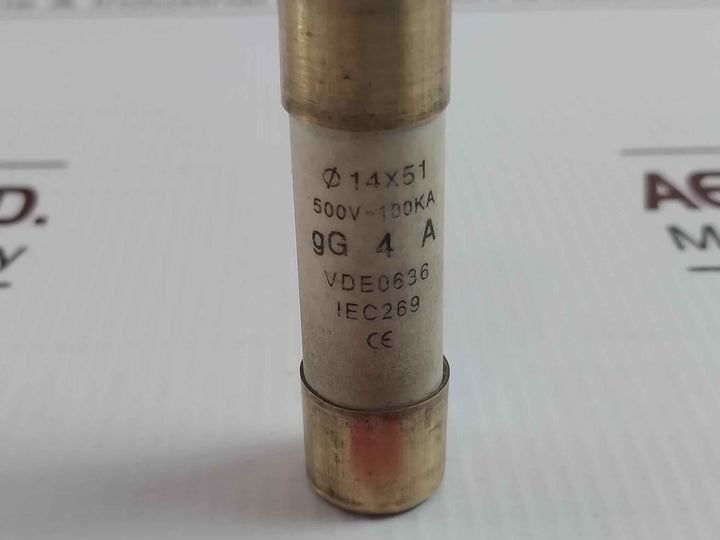 Lot Of 6x Di 14x51 Gg 4 A Cartridge Fuse 500v-100ka