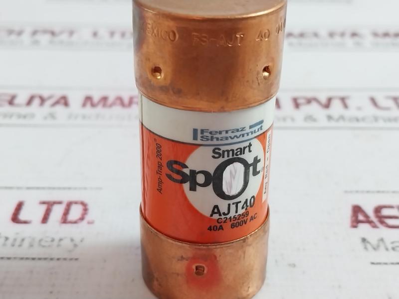 Lot of 6X FERRAZ SHAWMUT AJT40 FUSE 600V 40A FS-AJT 40