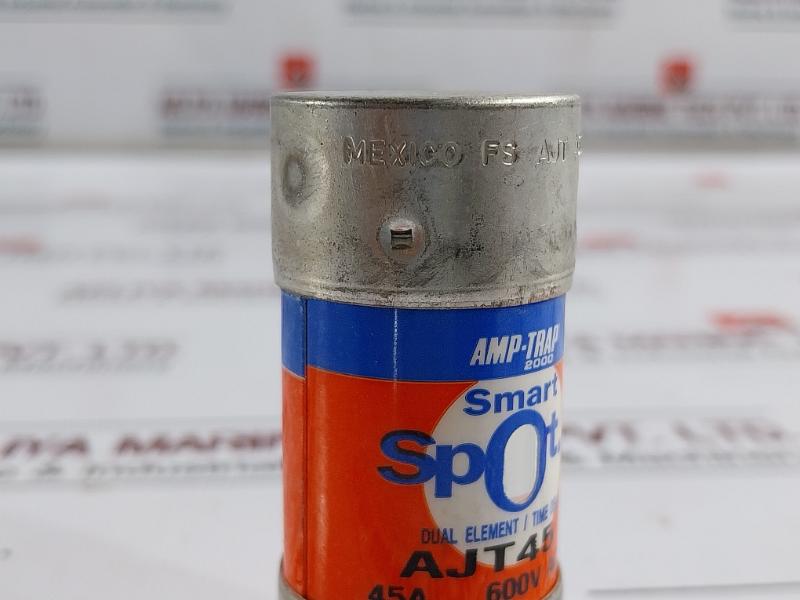 Lot of 6X FERRAZ SHAWMUT AJT45 45A 600VAC Class J Time Delay Fuse