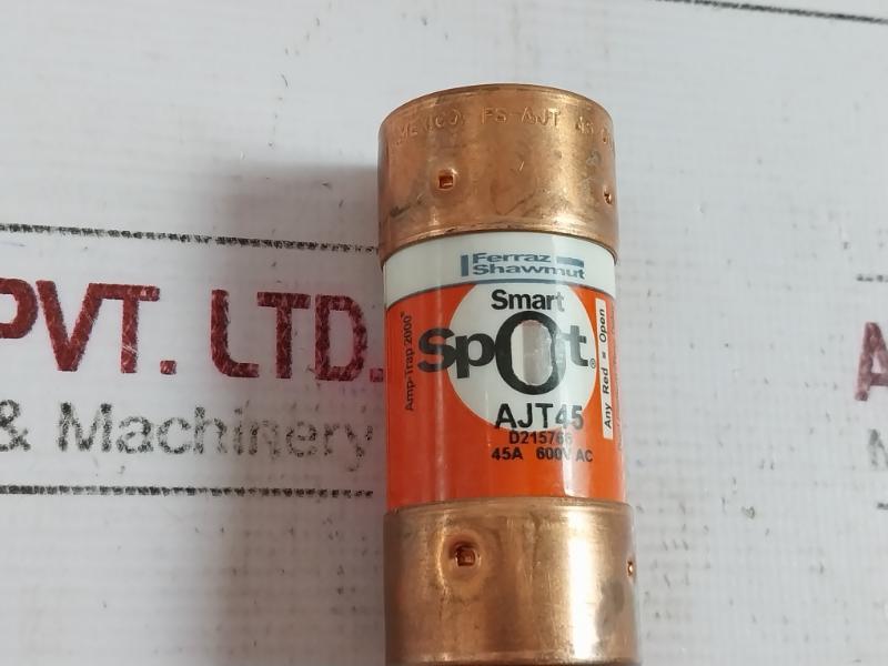 Lot of 6X FERRAZ SHAWMUT AJT45 Fuse 600V 45A FS-AJT 45 Class J Fuse