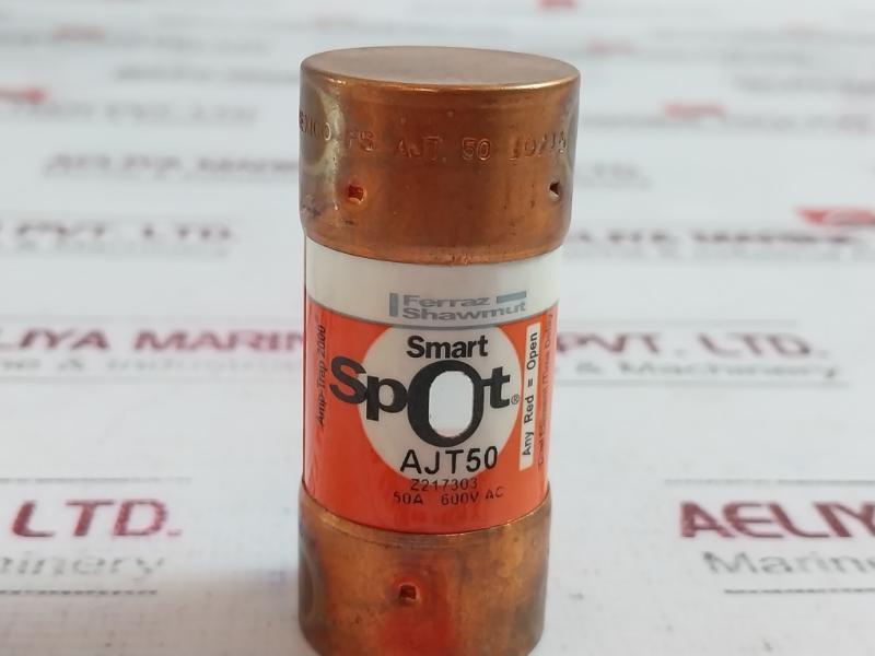Lot of 6X FERRAZ SHAWMUT AJT50 Fuse 600V 50A FS-AJT 50