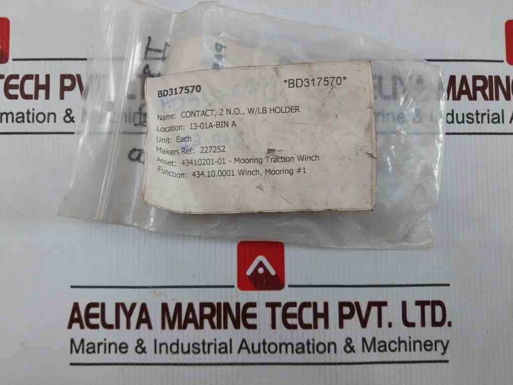 Lot Of 7X Abb 227252 Contact Block Holder