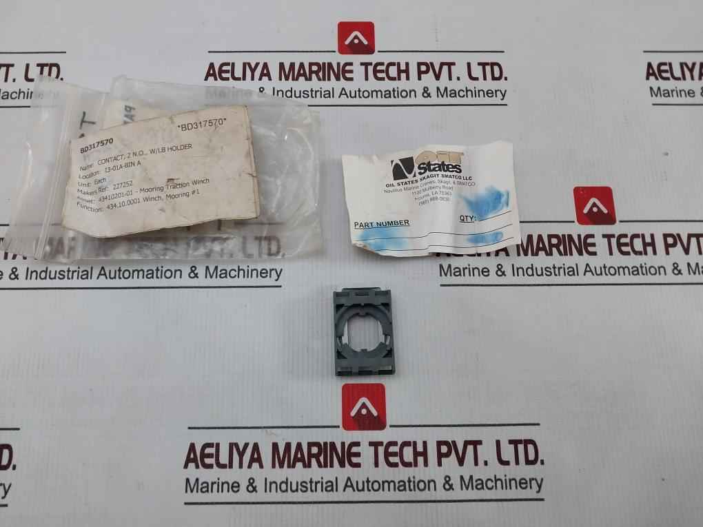 Lot Of 7X Abb 227252 Contact Block Holder