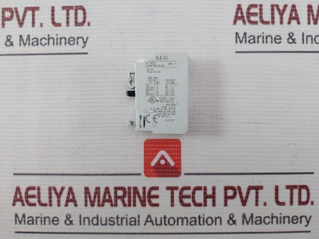 Lot of 7X AEG HS 7K.01 Auxiliary Contact Block A600 Q600 0.8NM 14-22 AWG PLP7171