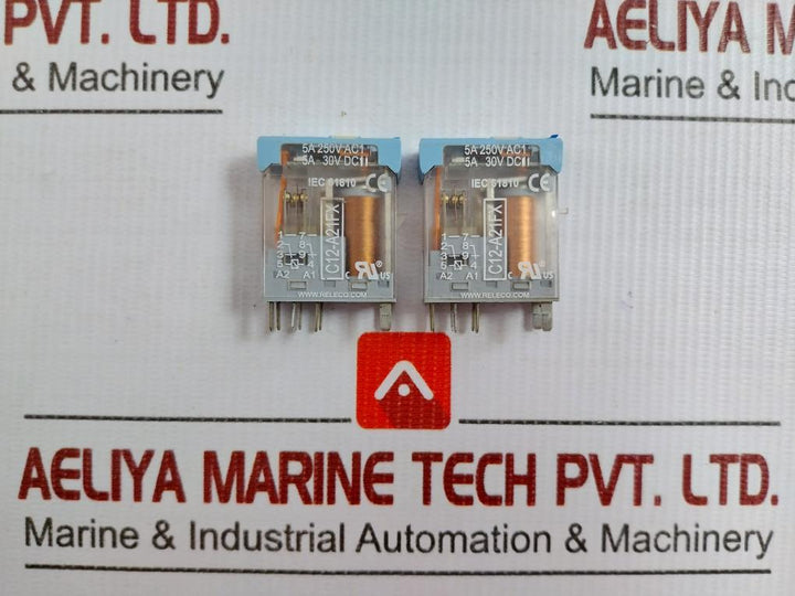 Lot Of 7X C12-a21Fx Releco Power Relay 24V Dc