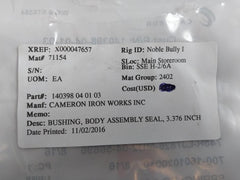 Lot of 6X Cameron 140398-04-01-03 Bushing Body Assembly 3.376 Inches Face Seal