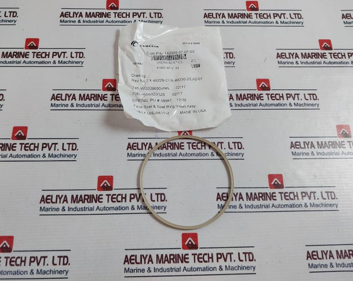 Lot of 2X CAMERON 140399-07-01-03 Assembly Face Seal & Seal Ring Insert Assy