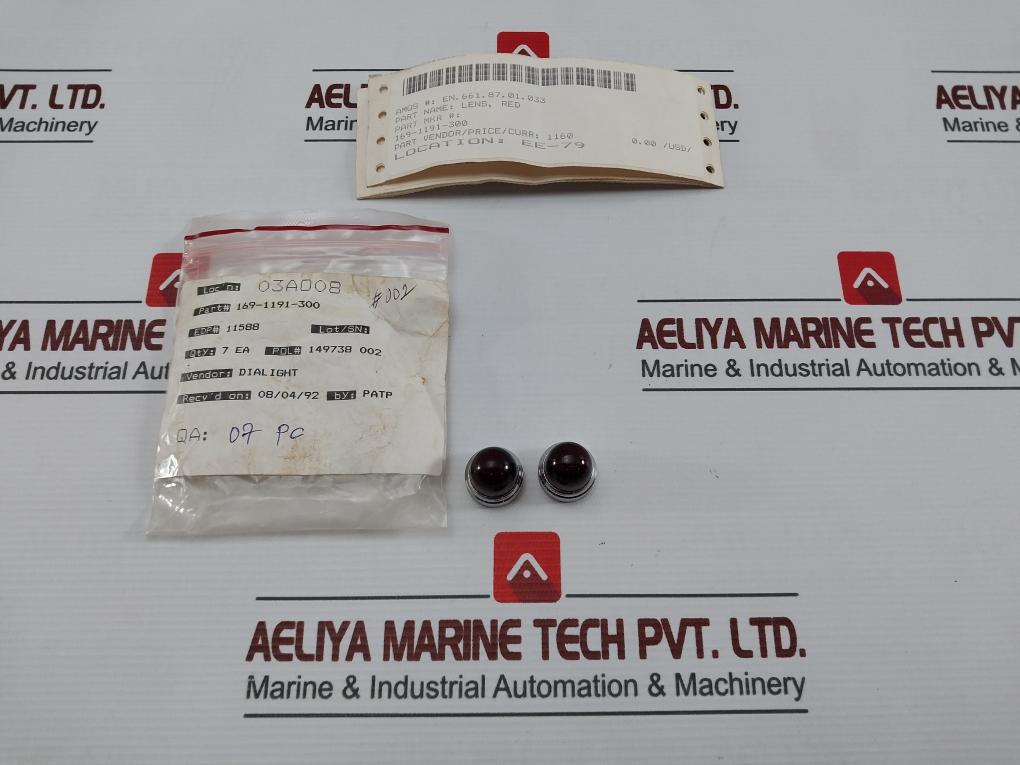 Lot Of 7X Dialight 169-1191-300 Lamp Lense Red