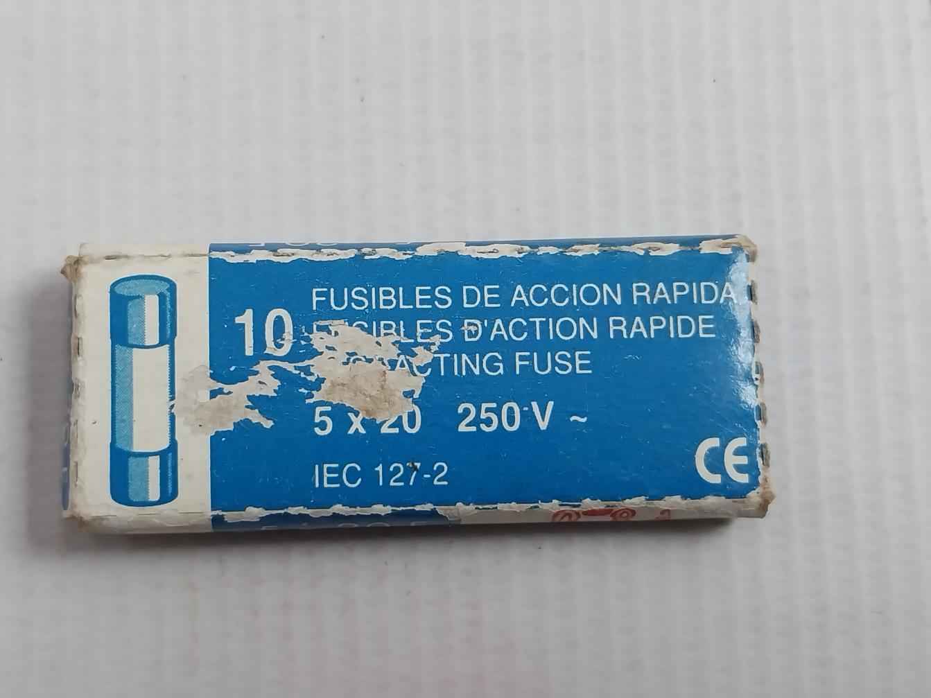 Lot Of 7x F0.8al Fast Acting Fuse 250v 0.8a