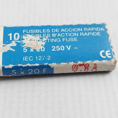 Lot Of 7x F0.8al Fast Acting Fuse 250v 0.8a