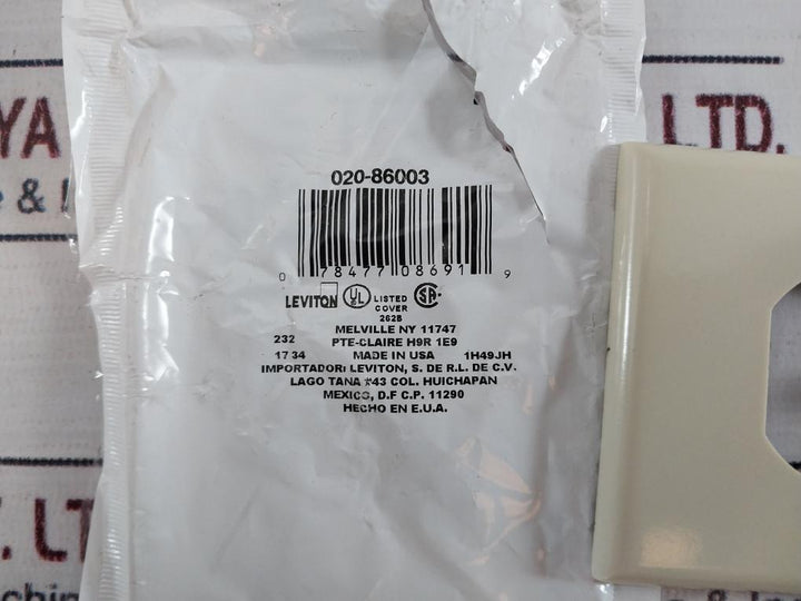 Lot Of 7X Leviton 020-86003 Duplex Receptacle Plate