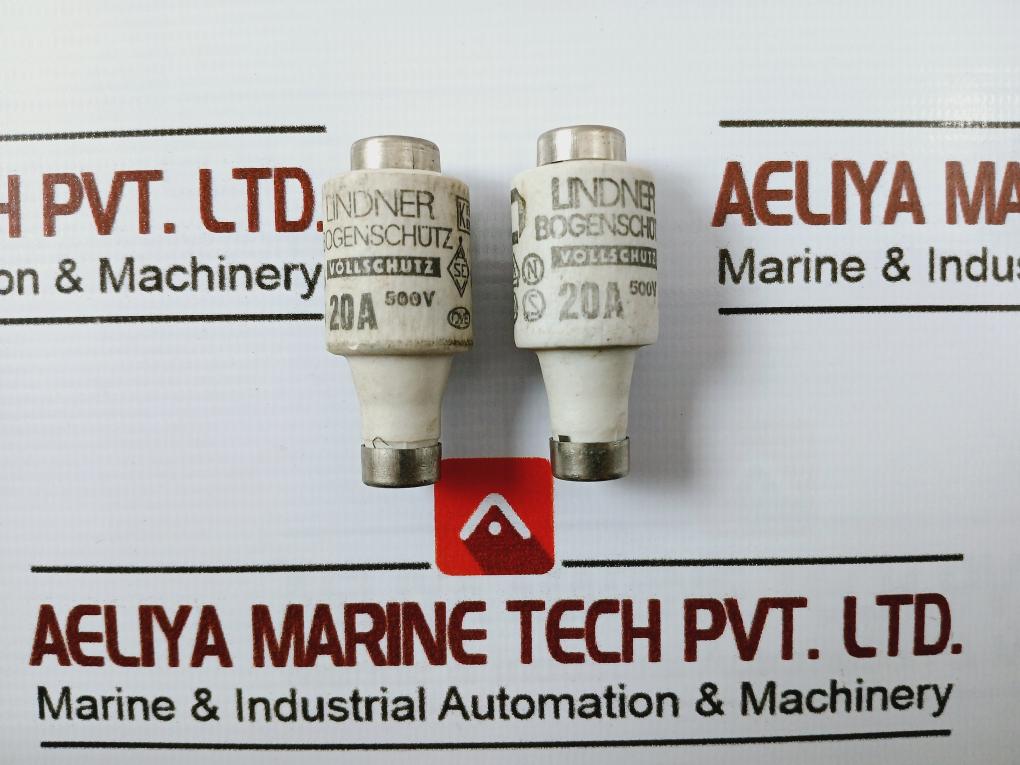 Lot Of 7X Lindner 20A Ceramic Bottle Fuse 500V