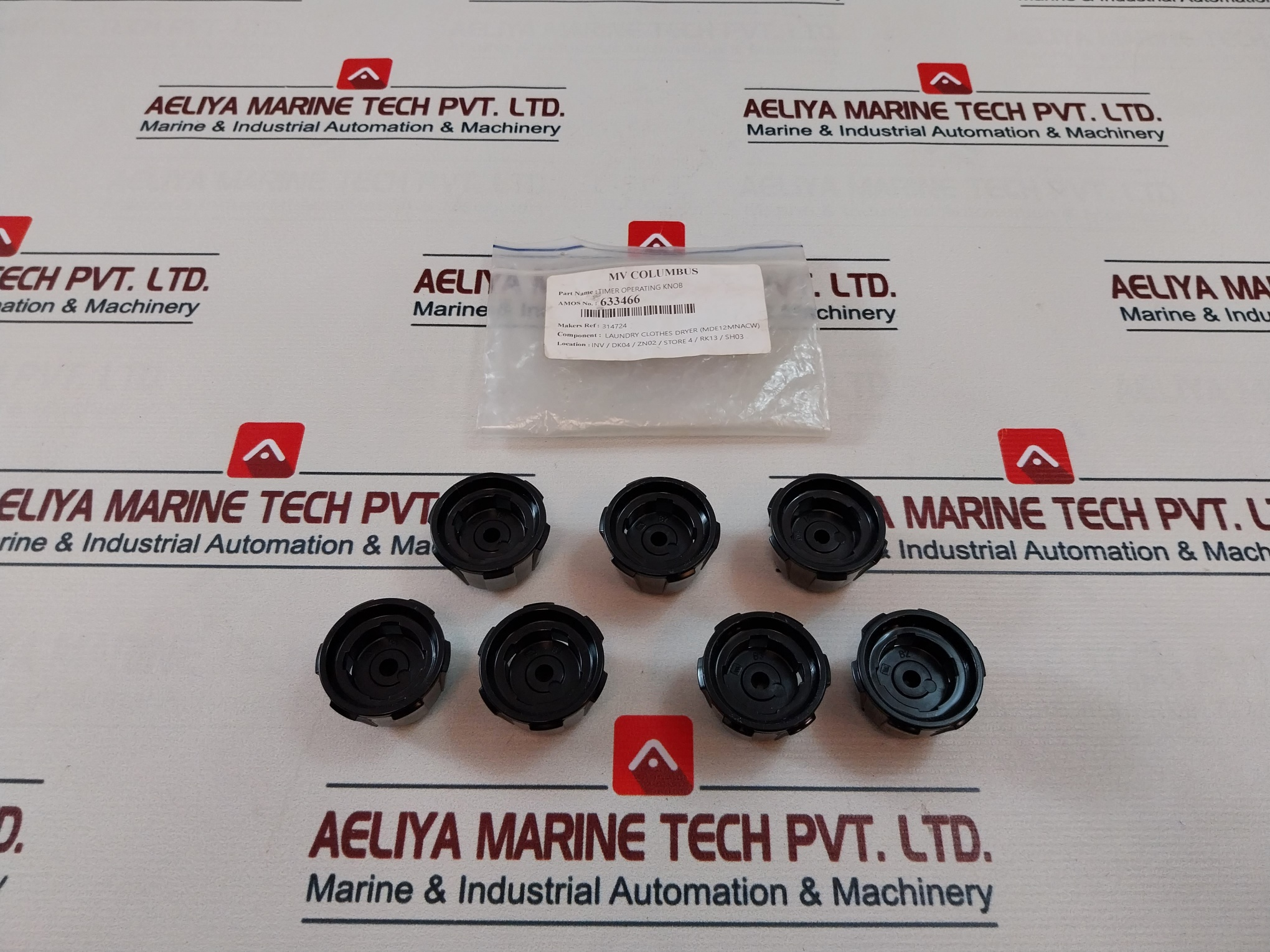 Lot of 7X MAYTAG 314724 TIMER OPERATING KNOB FOR LAUNDRY CLOTHES DRYER