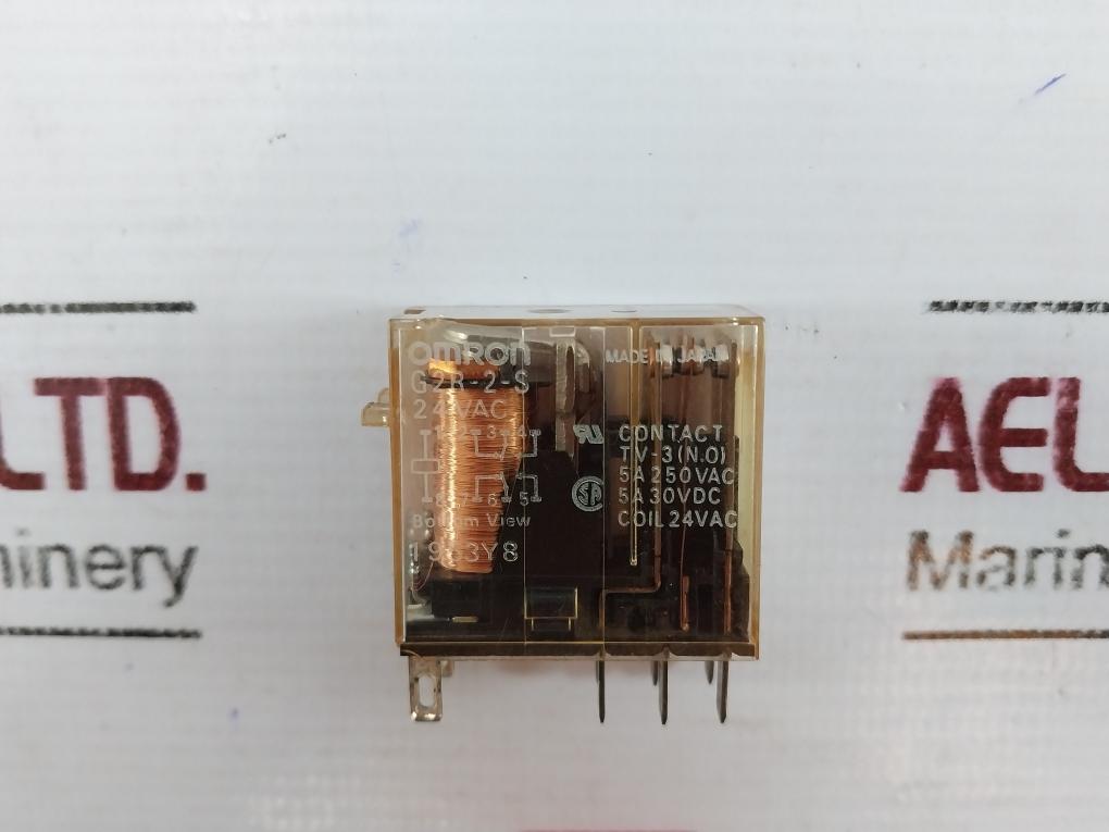 Lot Of 7X Omron G2R-2-s General Purpose Relay 24Vac 5A 250Vac