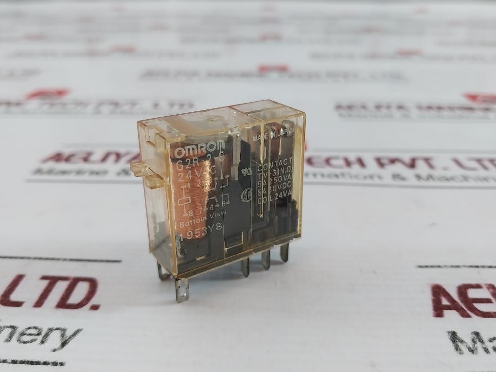 Lot Of 7X Omron G2R-2-s General Purpose Relay 24Vac 5A 250Vac