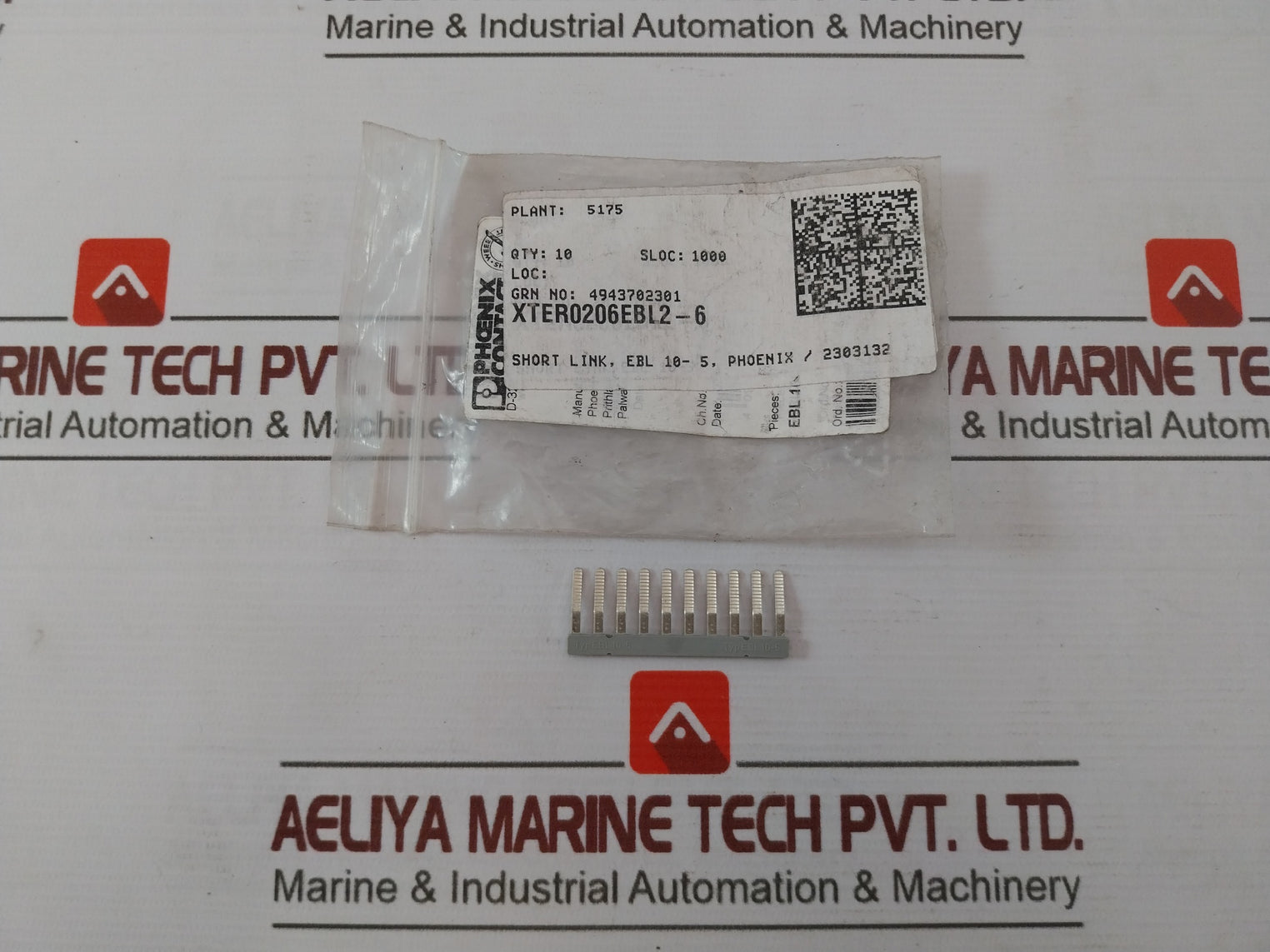 Lot Of 7X Phoenix Contact Ebl 10-5 Insertion Bridge 4943702301 Xter0206Ebl2-6