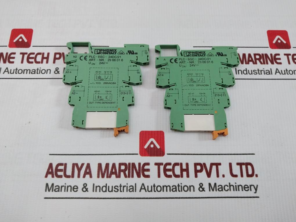 Lot Of 7X Plc-bsc-24Dc/21 Relay Socket 24V Dc Phoenix Contact
