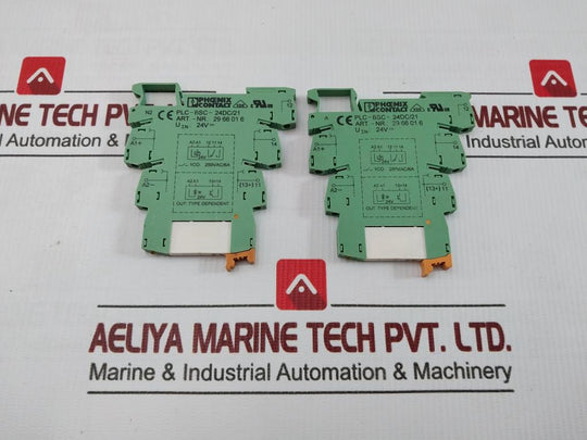 Lot Of 7X Plc-bsc-24Dc/21 Relay Socket 24V Dc Phoenix Contact