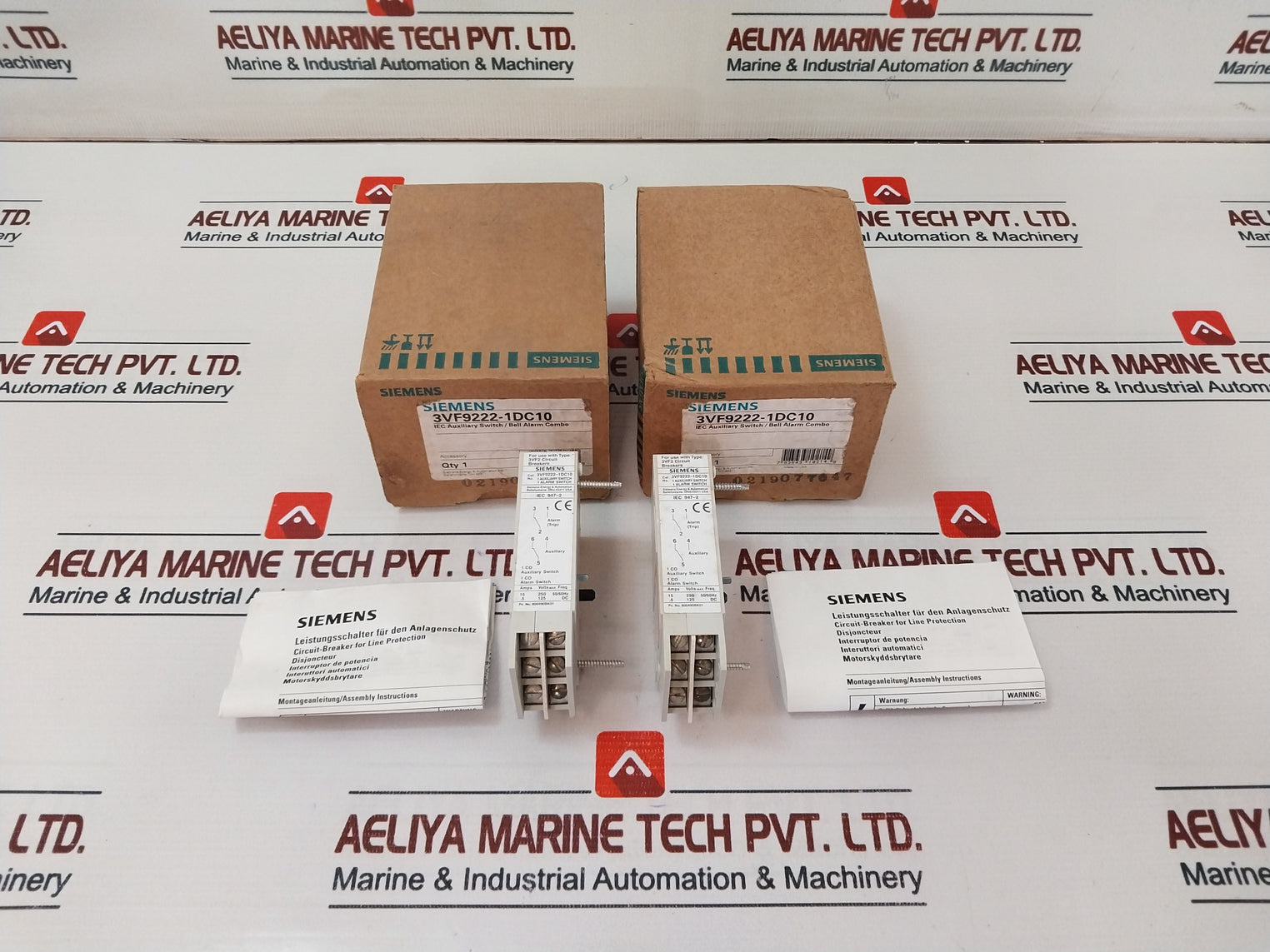 Lot Of 7X Siemens 3Vf9222-1Dc10 Iec Auxiliary Switch/ Bell Alarm Combo