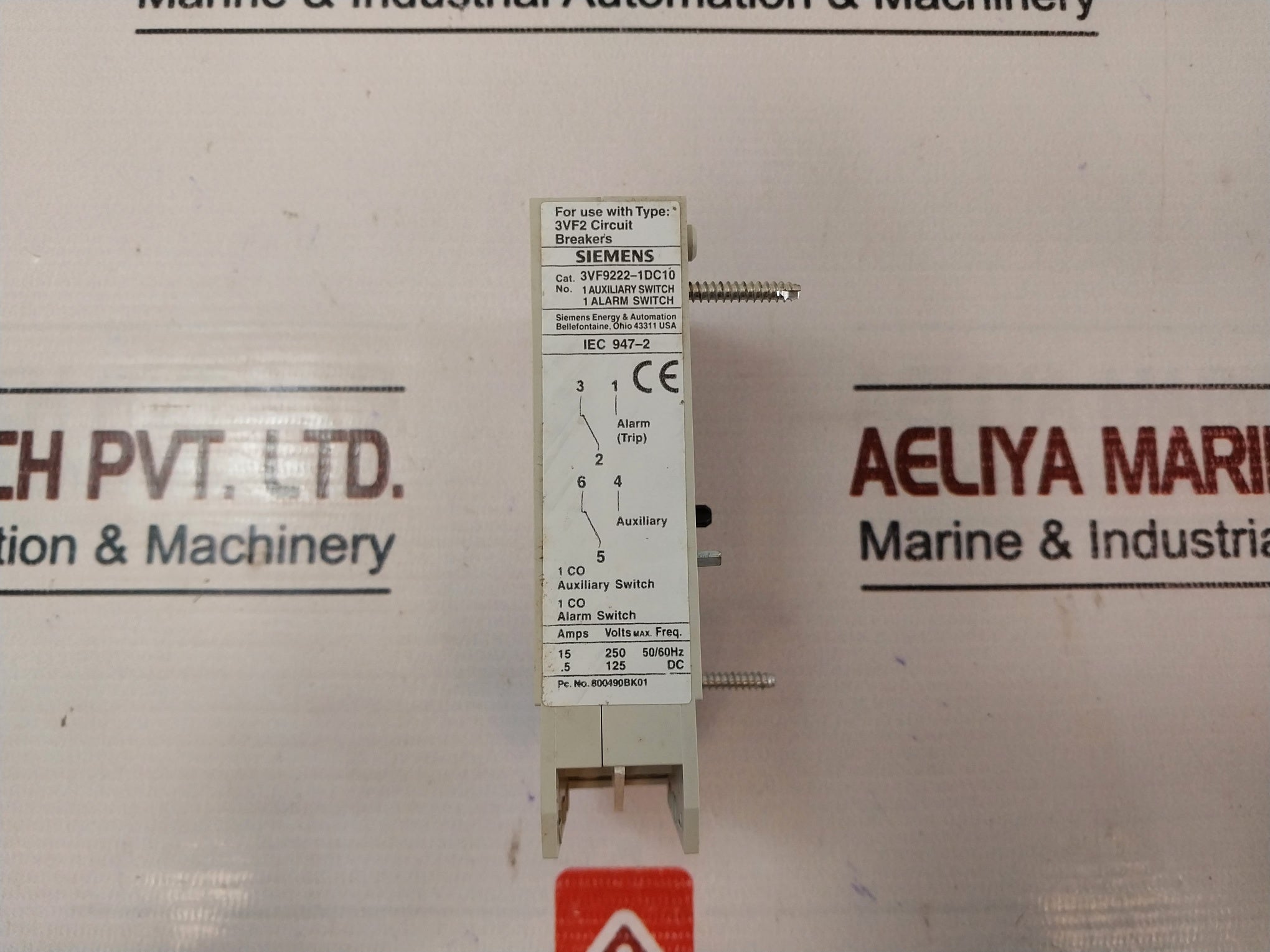 Lot of 7X SIEMENS 3VF9222-1DC10 IEC Auxiliary Switch/ Bell Alarm Combo