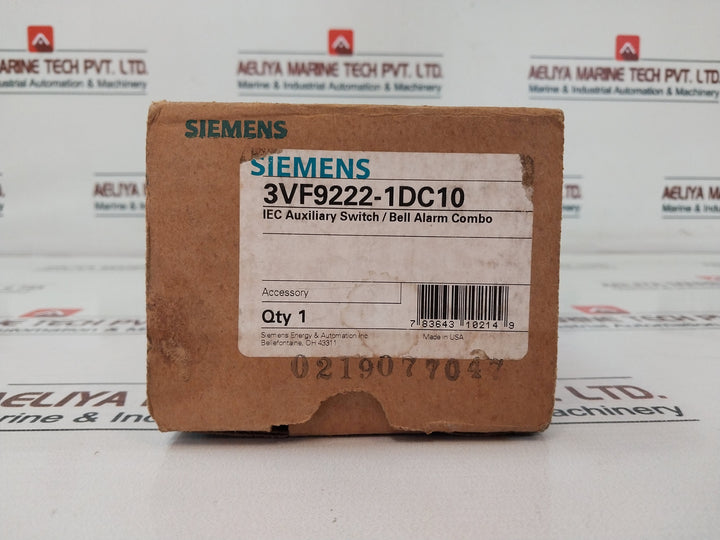 Lot of 7X SIEMENS 3VF9222-1DC10 IEC Auxiliary Switch/ Bell Alarm Combo