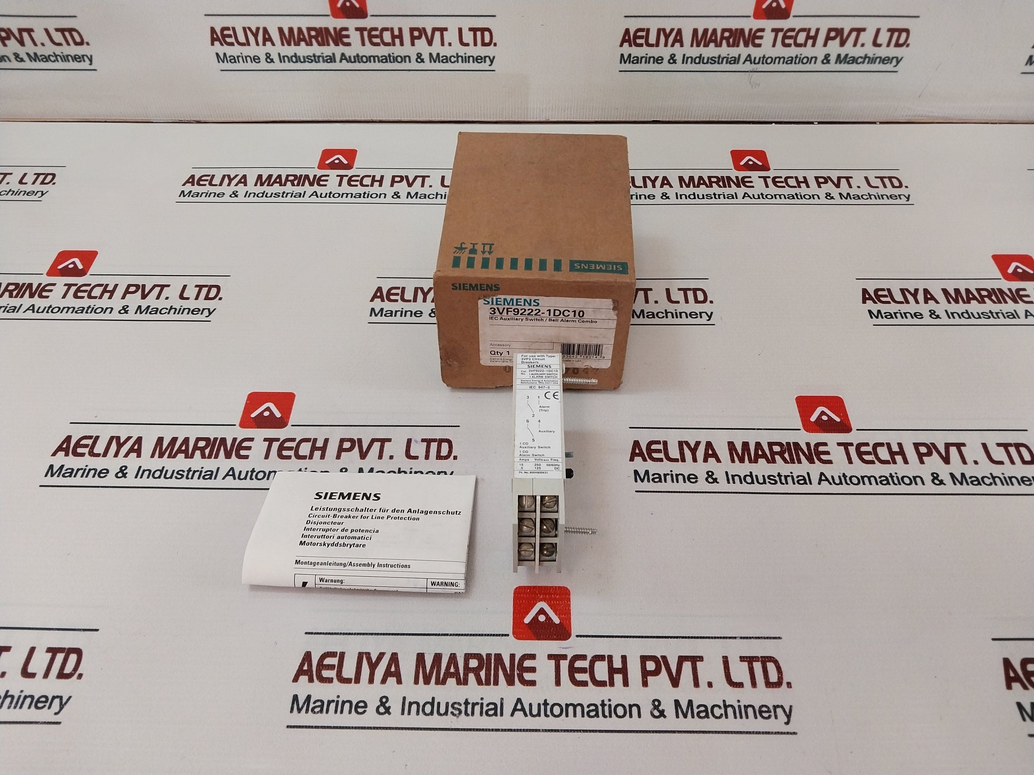 Lot of 7X SIEMENS 3VF9222-1DC10 IEC Auxiliary Switch/ Bell Alarm Combo