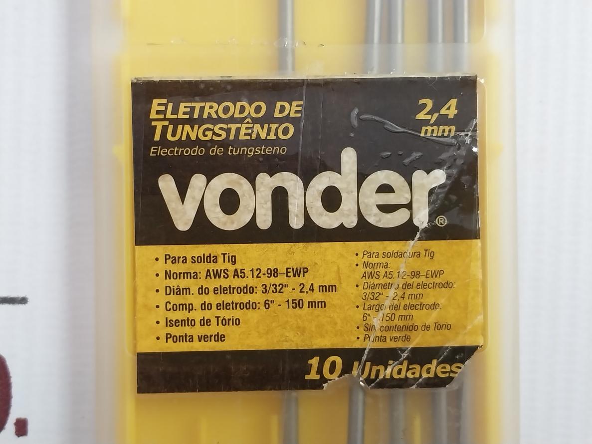 Lot of 7X VONDER 74.12.024.150 Tungsten Electrode 2.4mm x 150mm
